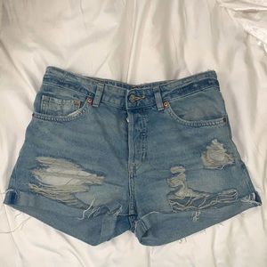 H&M Ripped Jean Shorts